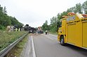 LKW umgestuerzt A 1 Rich Saarbruecken P096